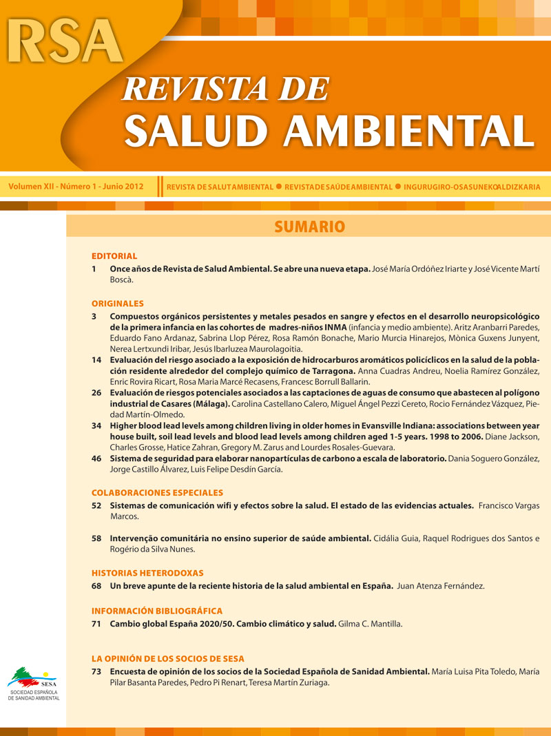 Rev. Salud Ambient. Vol 12, No 1 (2012)